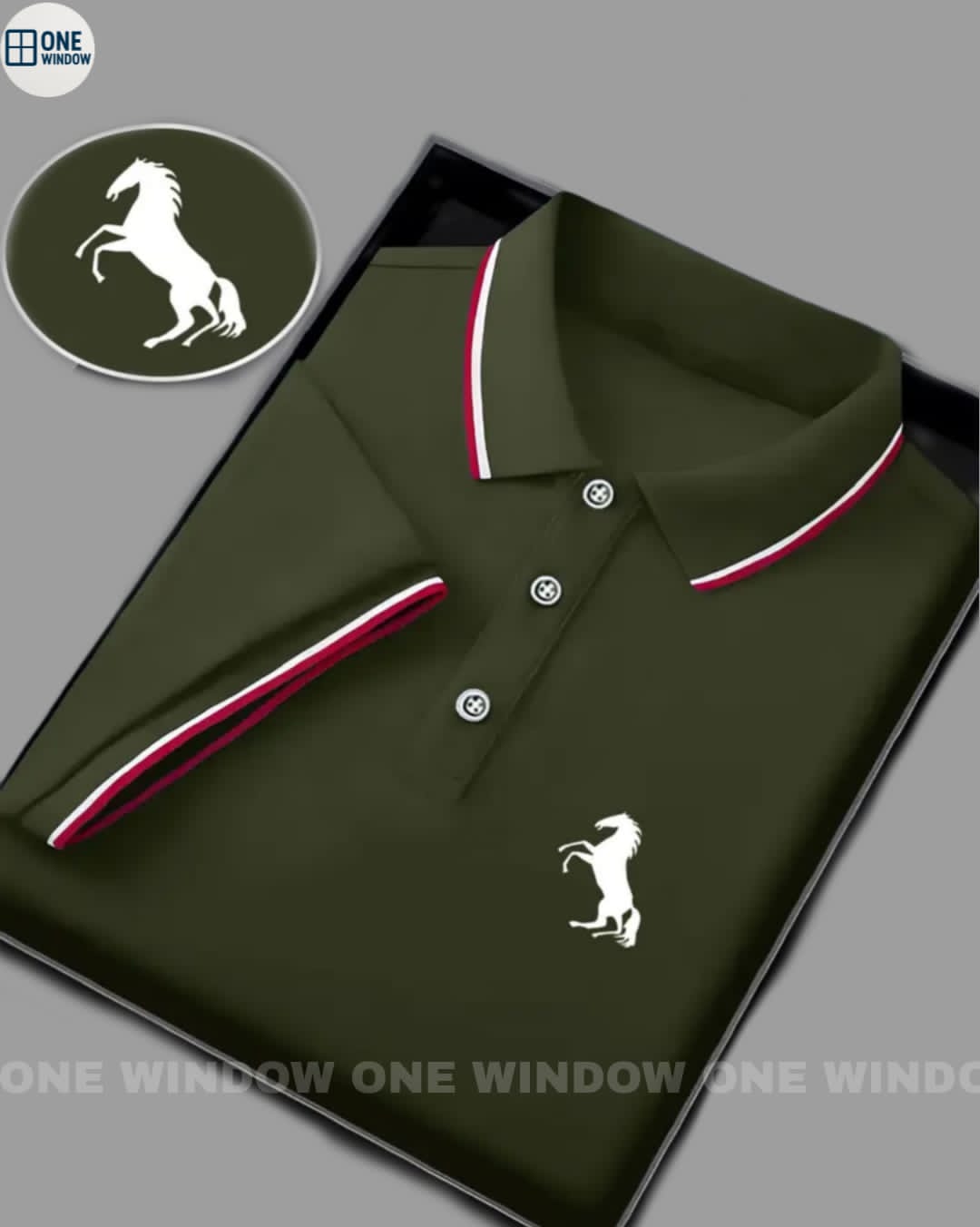 Man’s polo embroidery horse