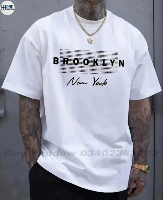 🔥 *Brooklyn Vibes Premium Down Shoulder Tee* 🔥