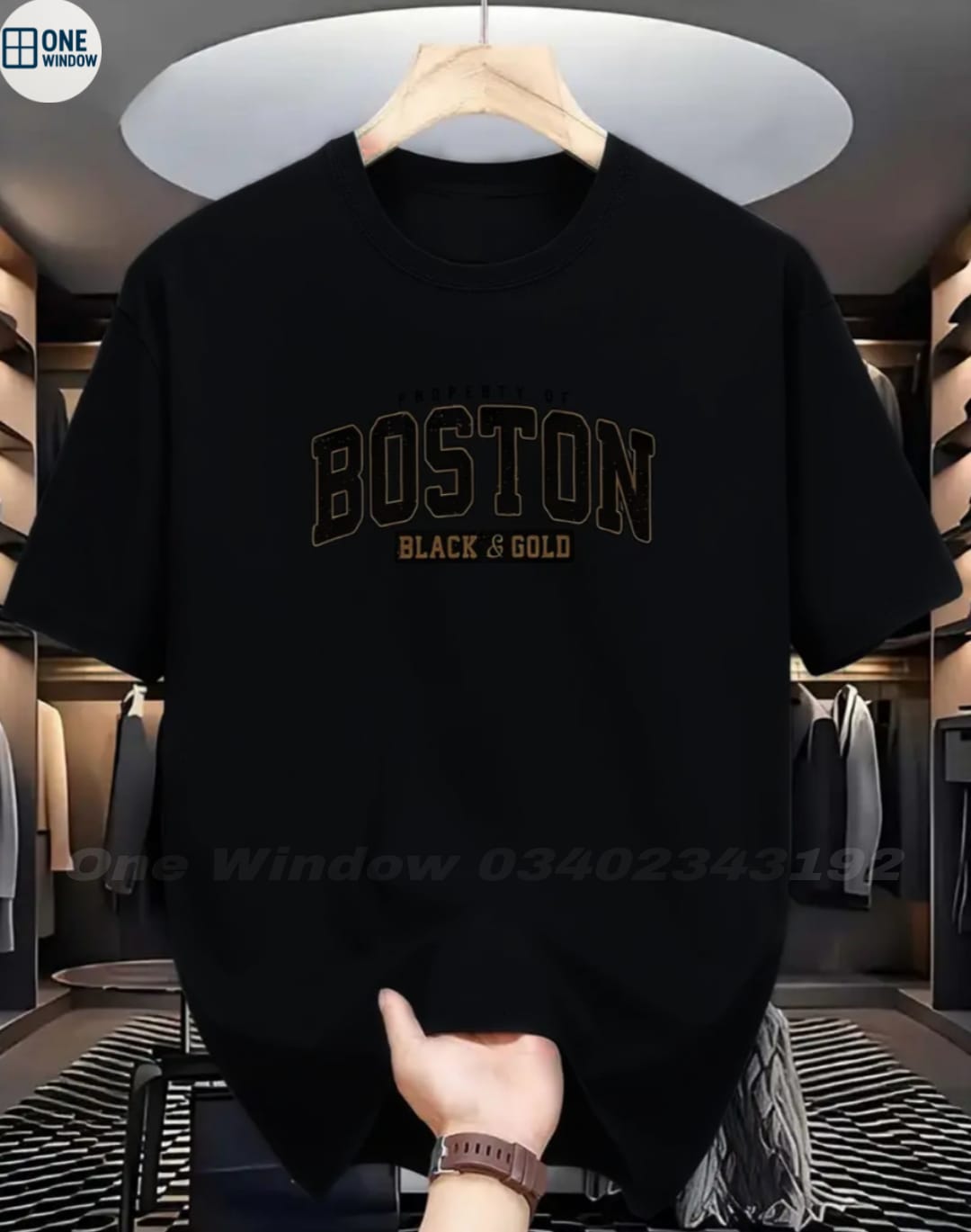 🔥 *Boston Black & Gold Down Shoulder Tee: Premium Streetwear Vibes* 🔥